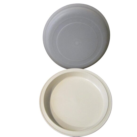 Vintage Tupperware Ultra 21 Cookware 9" Quiche Pie Dish Pan Plate w/ Lid - Picture 1 of 3